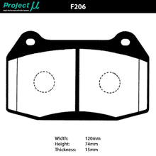 Load image into Gallery viewer, Nissan Skyline (1999-2002) R34 GTR Project Mu Front Brake Pads F206