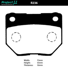 Load image into Gallery viewer, Nissan Skyline (1998-2001) R34 RB25DET Project Mu Rear Brake Pads R236