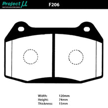 Load image into Gallery viewer, Nissan Skyline (1999-2002) R34 GTR Project Mu Front Brake Pads F206
